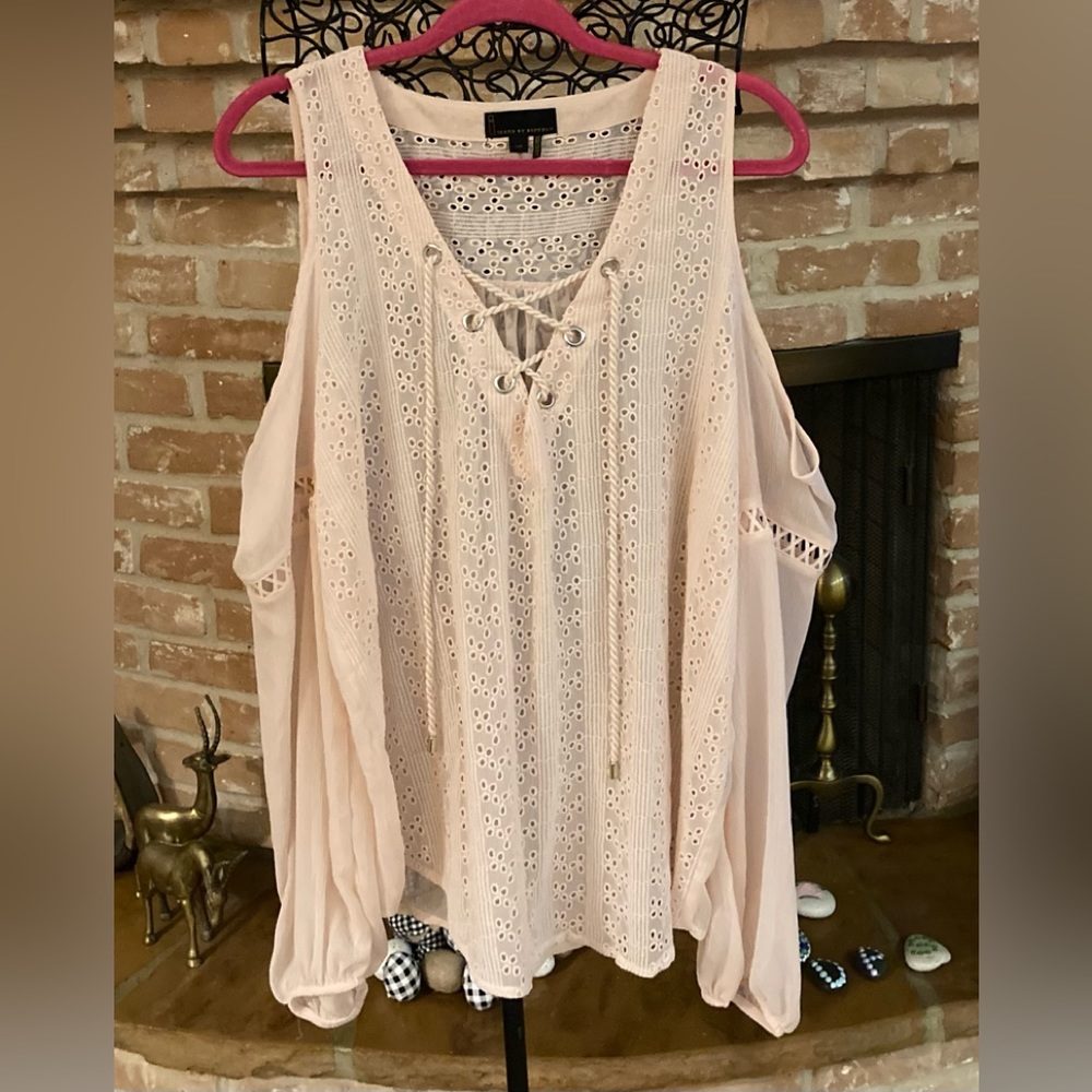 i Jeans By Buffalo “Foxy” Shabby Chic Sheer Top